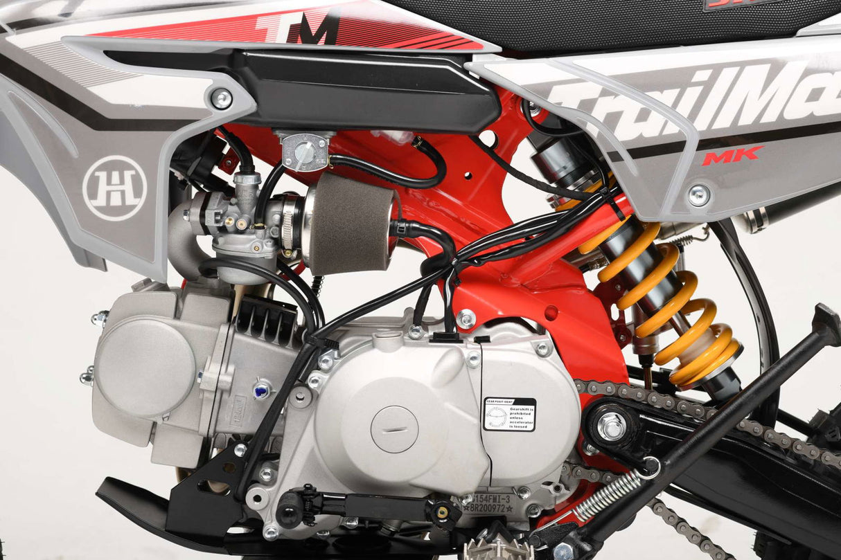 TrailMaster MK125 Dirt Bike 4-Speed Manual Dual Disc Brakes, Electric Start (14/12), Ages 12 and up