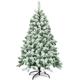 4.5 Feet Snow Flocked Artificial Christmas Tree with 400 Tips