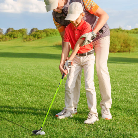 34 Inch 165CC Junior #3 Fairway Wood Golf Club with Fiberglass Shaft for Kids Ages 8-10-Green