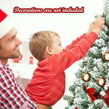 4.5 Feet Snow Flocked Artificial Christmas Tree with 400 Tips