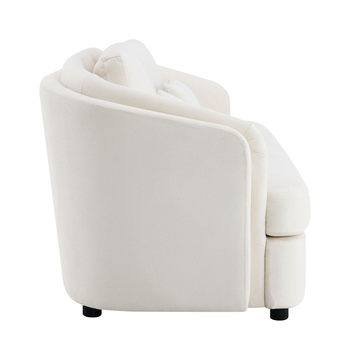 Mariko - Linen Sofa With 2 Toss Pillows - Beige by Couch.com