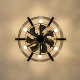 Caged Ceiling Fans with 6 LED Lights
