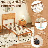 Twin/Full/Queen Size Bed Frame with Headboard and Storage Space-Twin Size