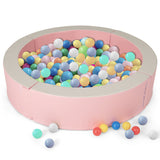 Detachable Foam Ball Pit with 50 Colorful Ocean Balls-Pink