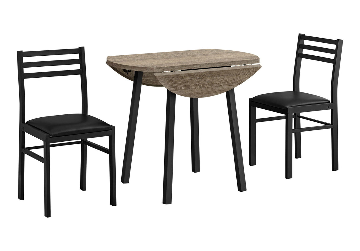 3 Pieces Dining Table Set, Small, Drop Leaf, Contemporary & Modern by Couch.com