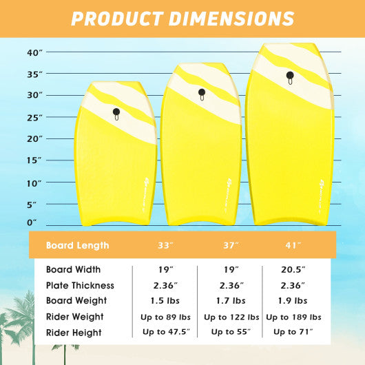 Lightweight Super Bodyboard Surfing with EPS Core Boarding-S